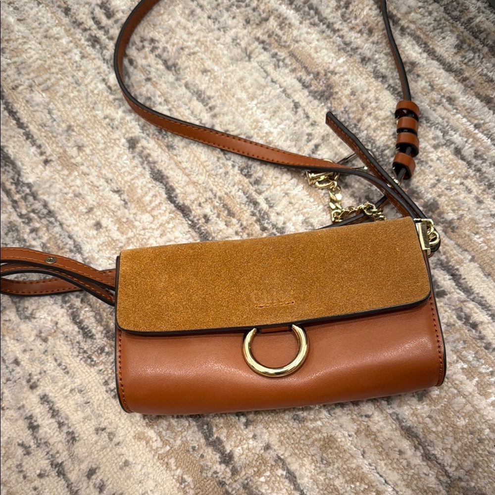 Chloe Brown Leather Crossbody Bag